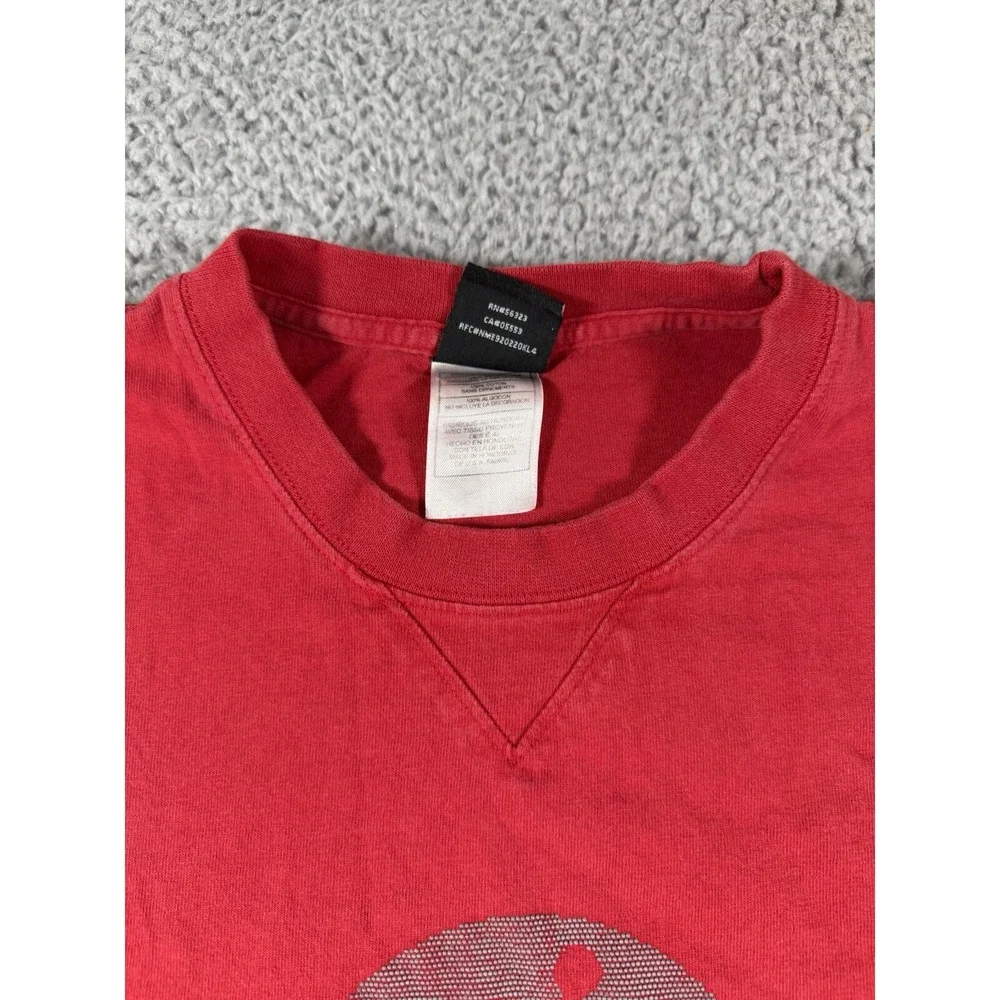 Vintage Jordan T Shirt Mens Size Medium Red Short Sleeve Jumpman Center Logo Y2K